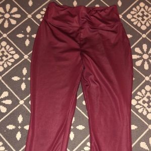 ♥️Red leather leggings ♥️